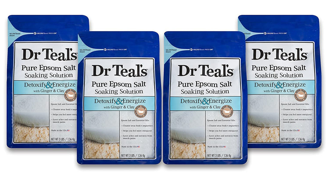 Dr Teal's Epsom Salt, Detox Ginger and Clay, 4 Count