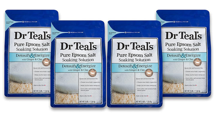 Dr Teal's Epsom Salt, Detox Ginger and Clay, 4 Count
