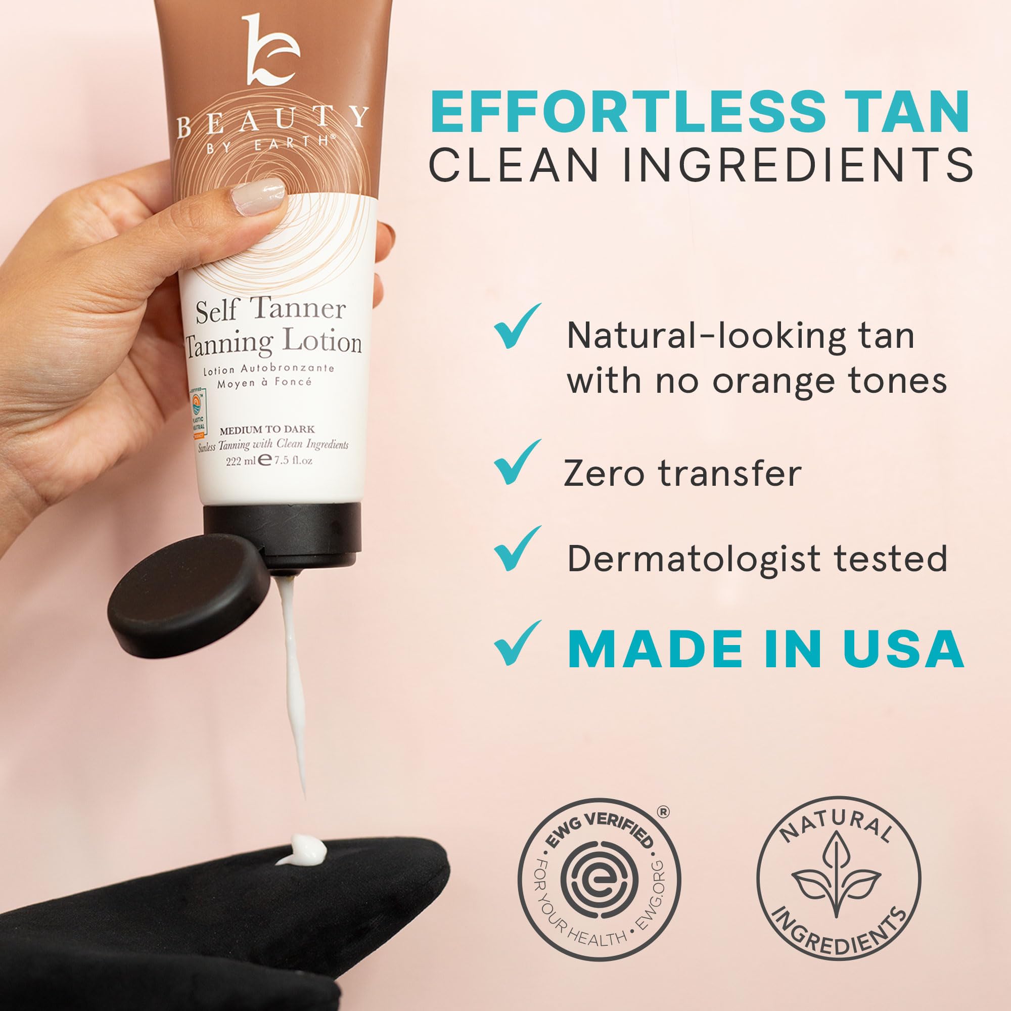 Self Tanner & Tanning Application Kit - Bundle of Sunless Tanning Lotion Made With Natural & Organic Ingredients, Exfoliation Mitt, Body and Face Applicator Glove for a Professional Self Tan