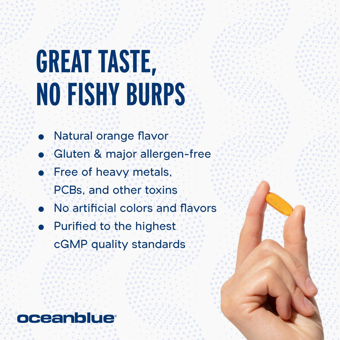 Oceanblue Professional Omega-3 2100 with CoQ10 – 90 ct – Triple Strength Fish Oil Supplement with High-Potency EPA and DHA, and CoQ10 – Orange Flavor (30 Servings)