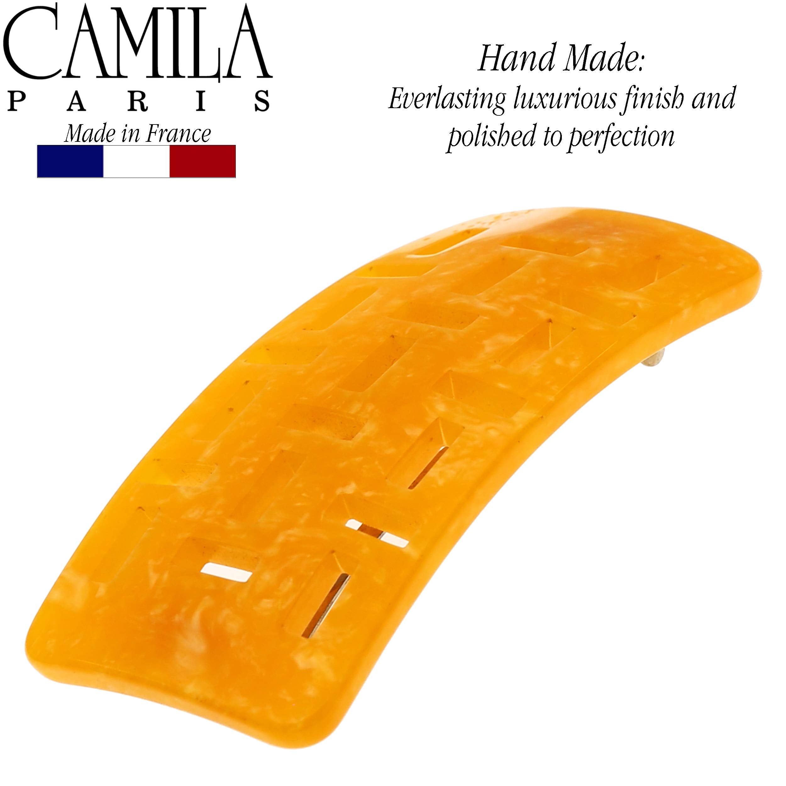 Camila Paris DG47 French Hair Barrettes Clips for Girls Handmade, Strong Hold Grip Hair Clips for Women, No Slip and Durable Styling Girls Hair Accessories, Made in France