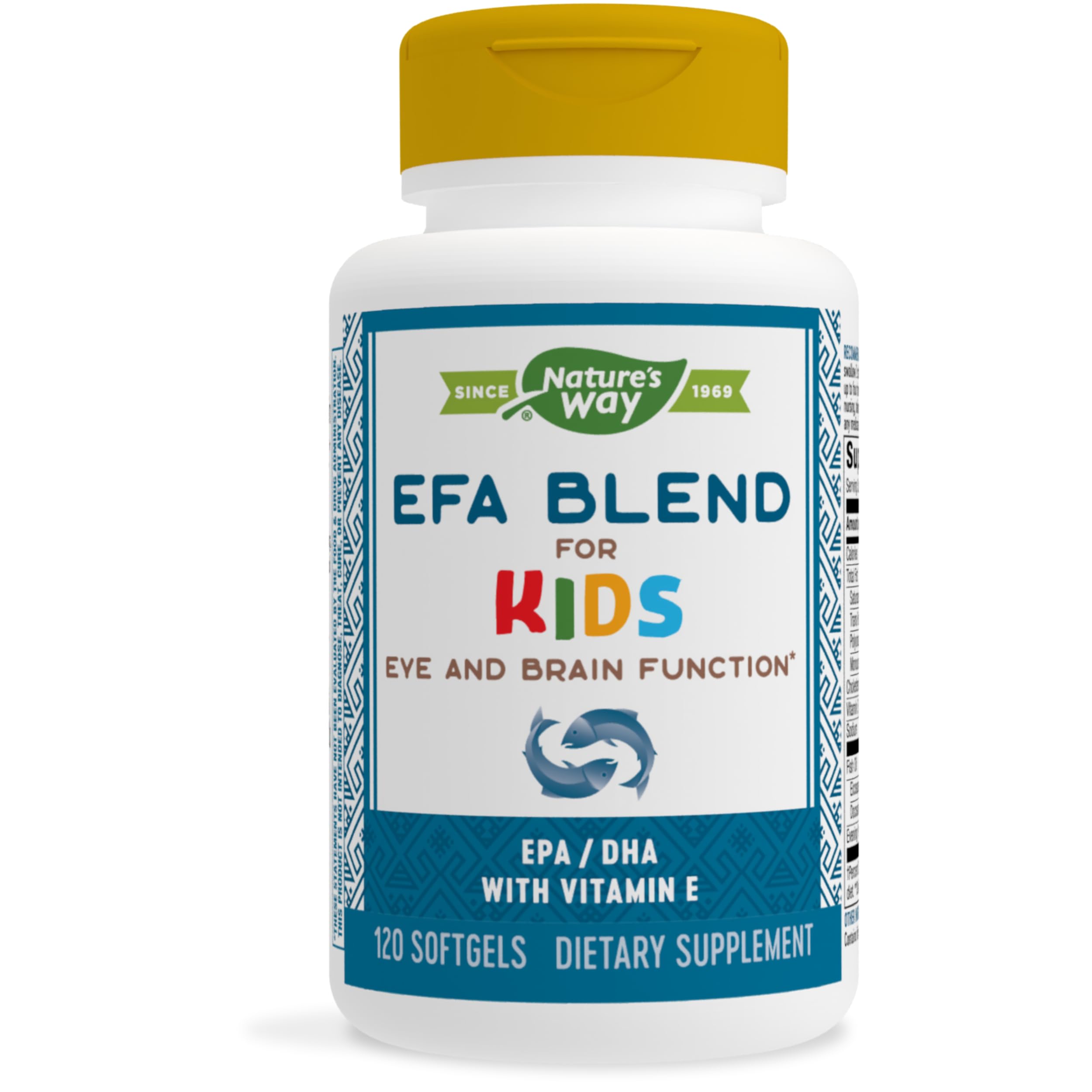 Nature's Way EFA Blend for Kids with vitamin E, Supports Eye and Brain Function*, 120 Softgels