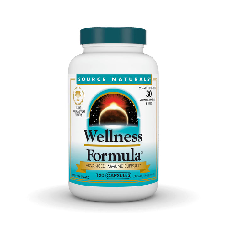 Source Naturals Wellness Formula Bio-Aligned Vitamins & Herbal Defense for Advanced Immune Support* - Dietary Supplement & Immunity Booster - 120 Capsules