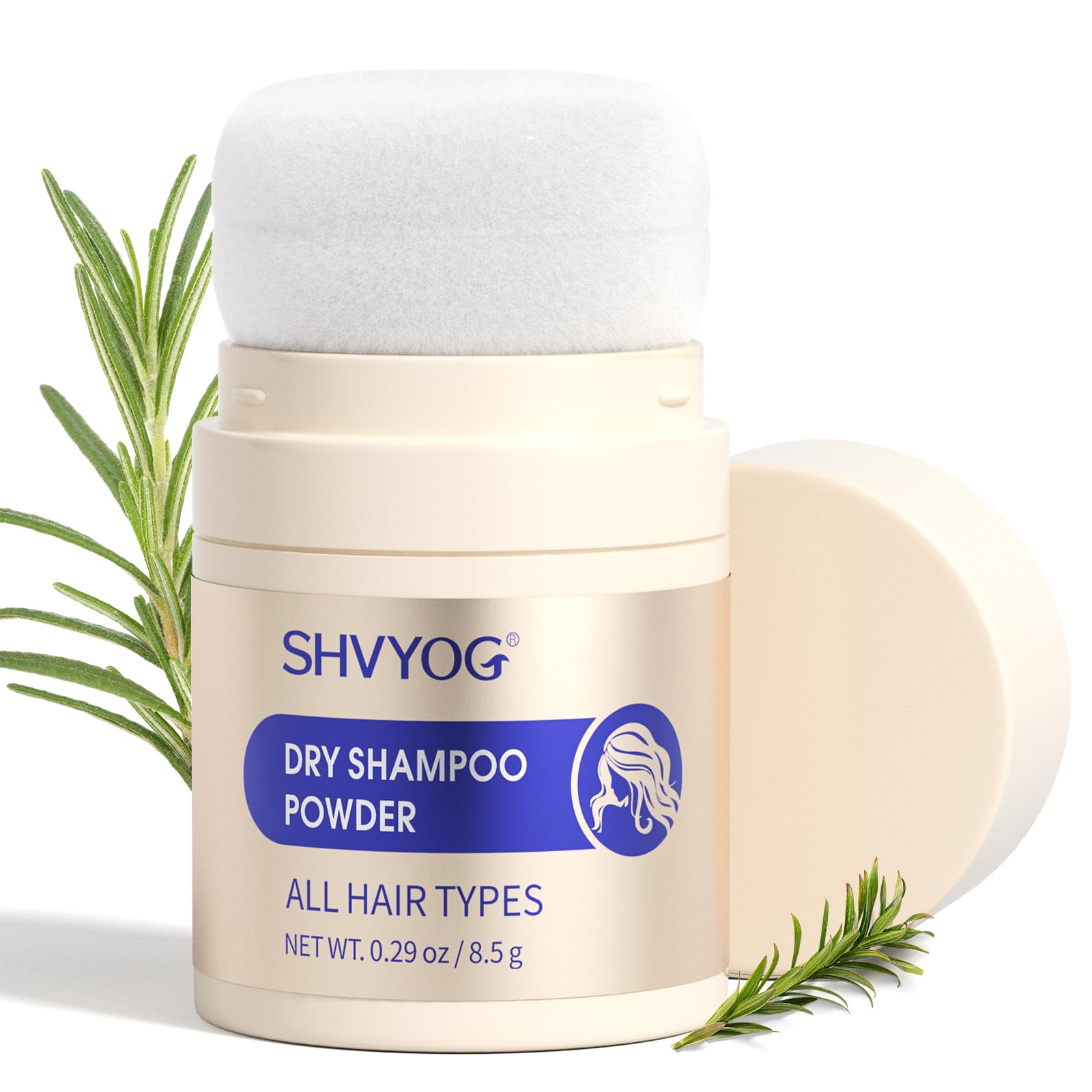 SHVYOG Dry Shampoo Powder for Women & Men, Travel Size Dry Shampoo, No White Cast, Non Toxic, Organic, Paraben & Benzene Free, Non Aerosol - 8.5g