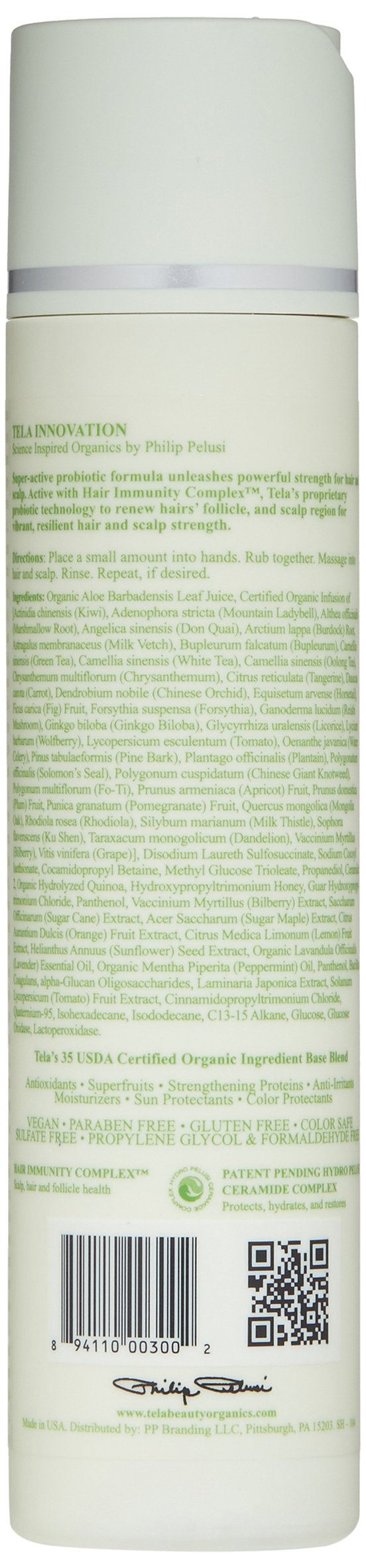 Tela Beauty Organics Peppermint Power Shampoo, 8.45 Fl Oz