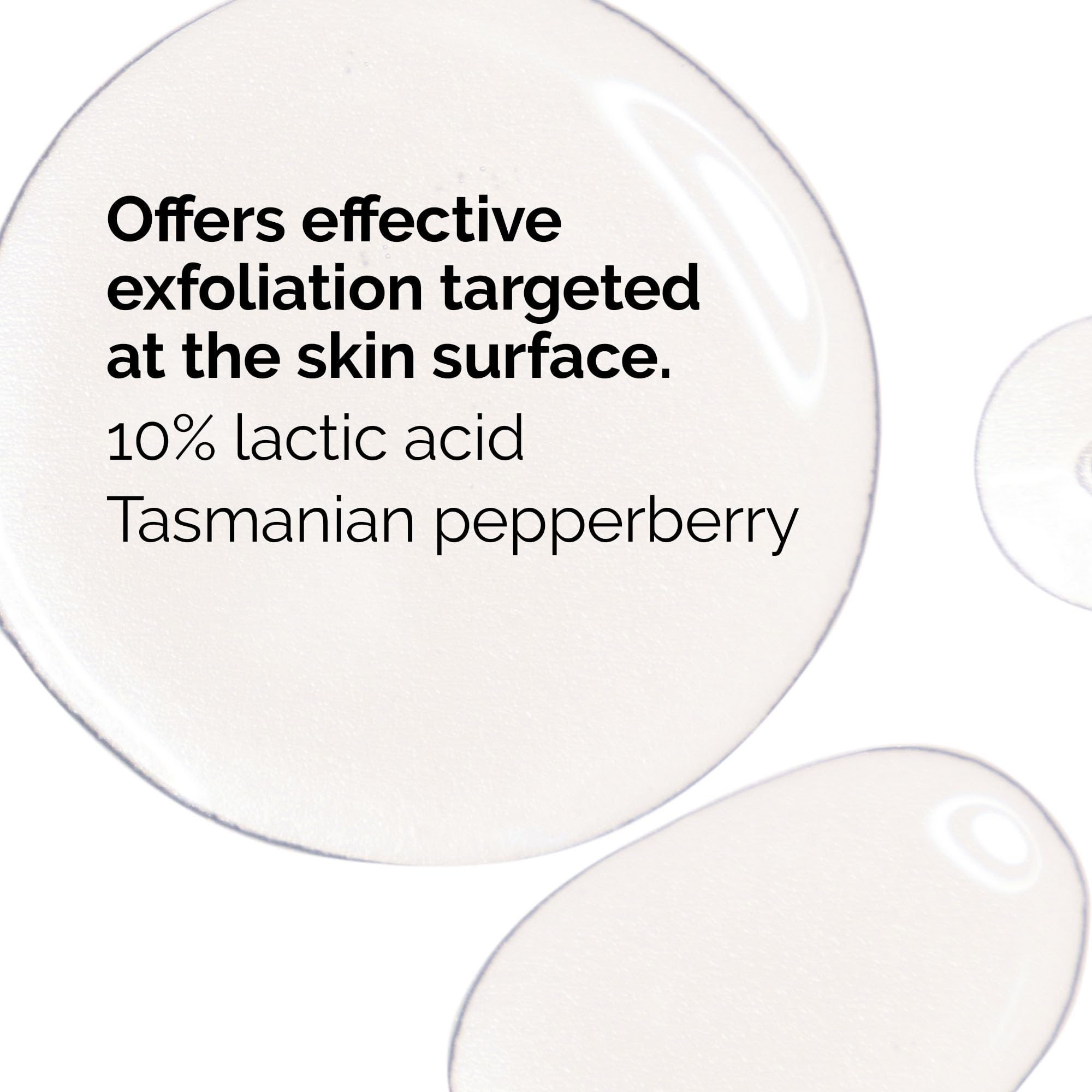 The Ordinary Lactic Acid 10% + HA 2%, High-Strength Exfoliating Serum for Smoother, Brighter Skin, 1 Fl Oz