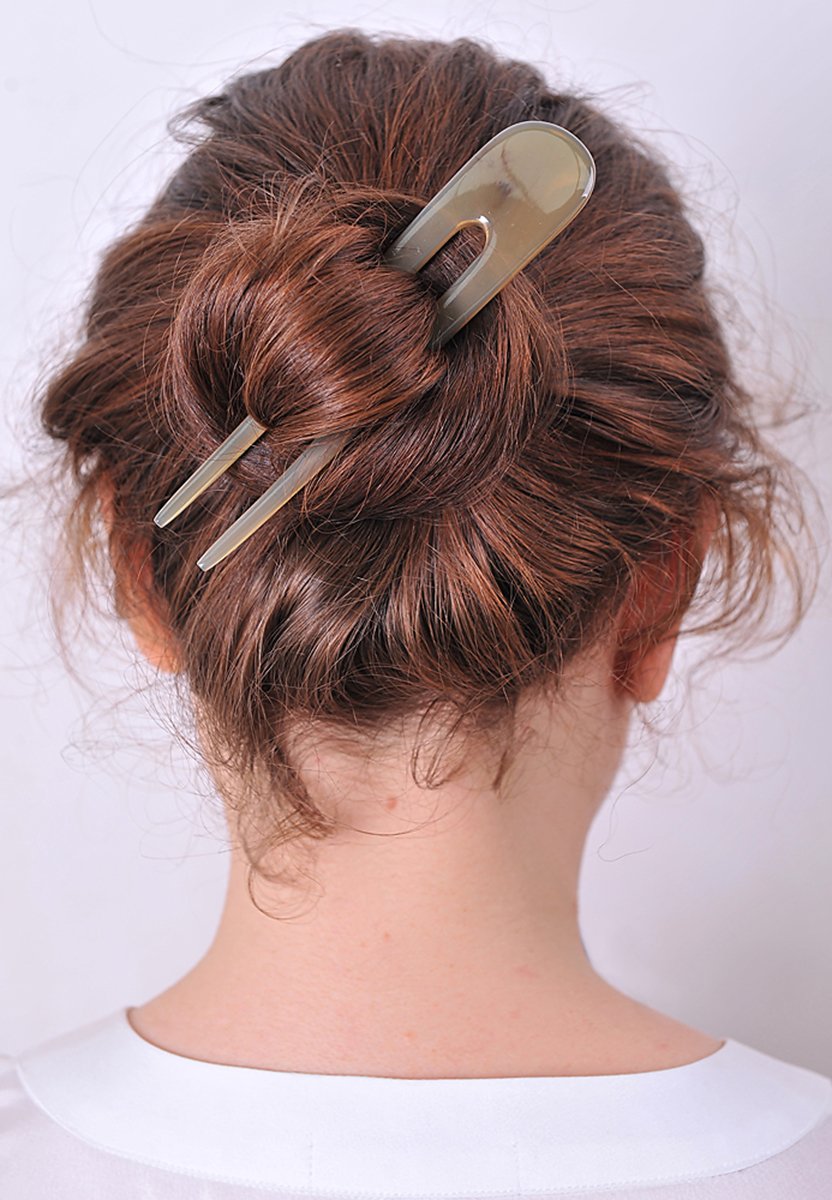 Mary Crafts Wooden Rosy Wavy Hair Pin, Hair Fork, Hair Stick, Hair Accessory Handmade 5.12