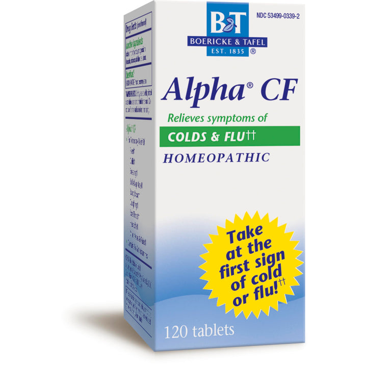 Nature's Way Boericke & Tafel Alpha CF, Cold & Flu Symptom Relief**, 120 Tablets
