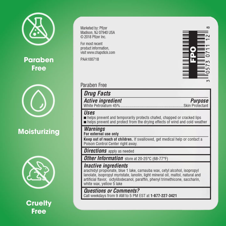 ChapStick Classic Skin Protectant Lip Balm Tube