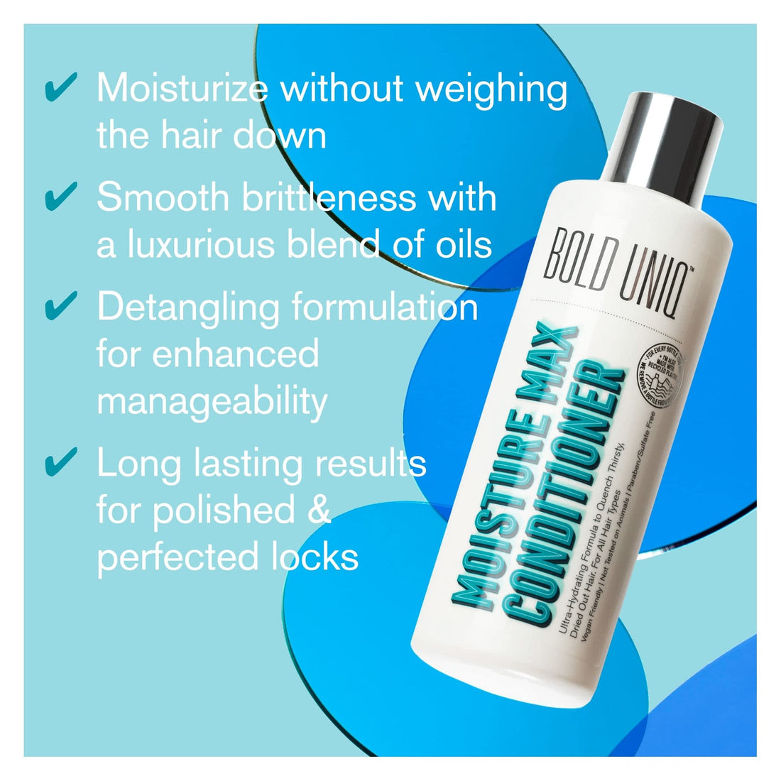 Moisturizing & Hydrating Conditioner for Dry Hair & Scalp. Deeply Nourishes, Detangles & Repairs Damaged, Colored, Curly & Frizzy Hair. Peta-approved, Vegan & Cruelty-Free. Sulphate & Paraben Free.