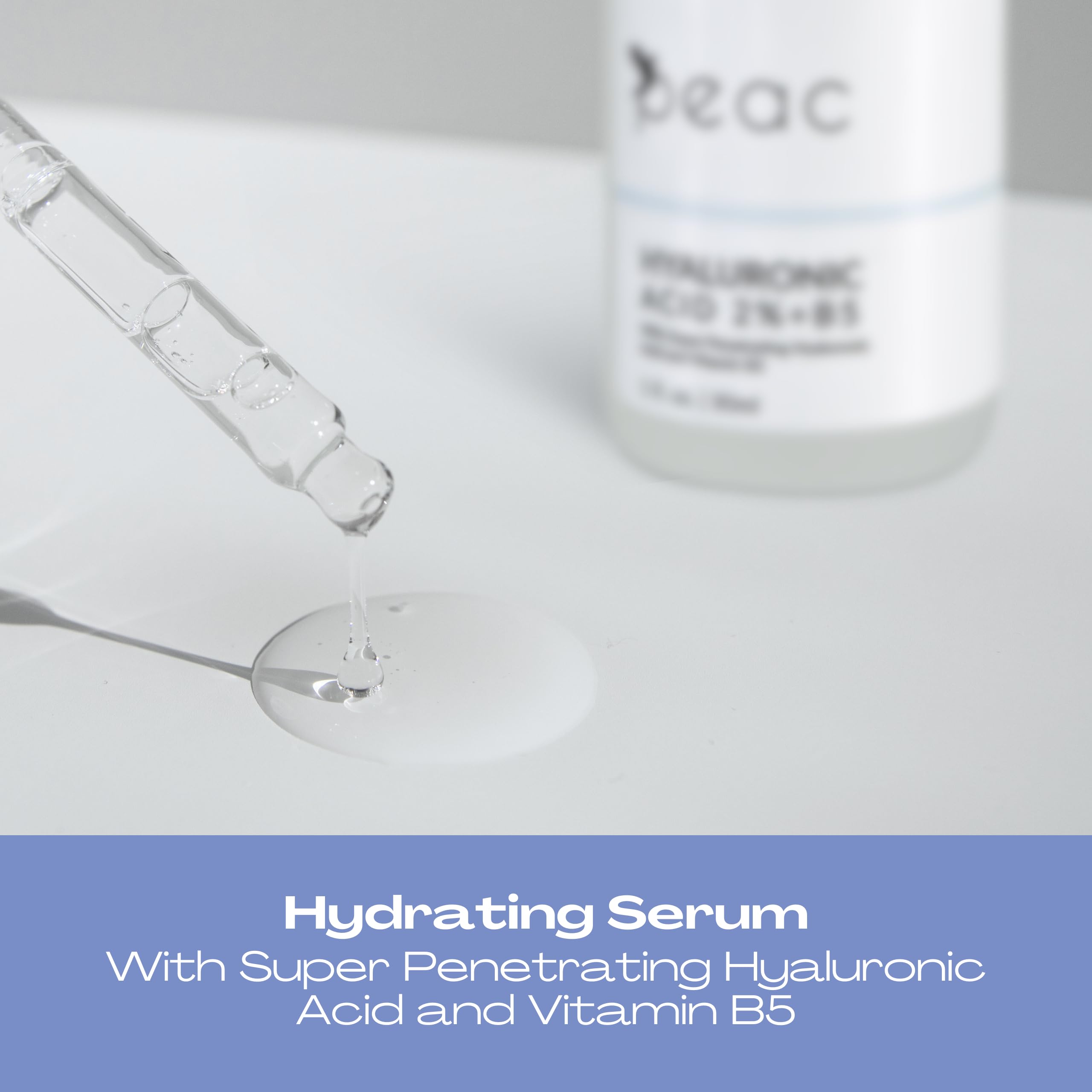 Hyaluronic Acid 2% + B5 Serum 30ml/1oz – USA Made - All Skin Types - Hyaluronic Acid Serum for Face – Hydrating, Plumping & Lightweight – Fragrance Free Skincare – Moisturizing Face Serum for Women
