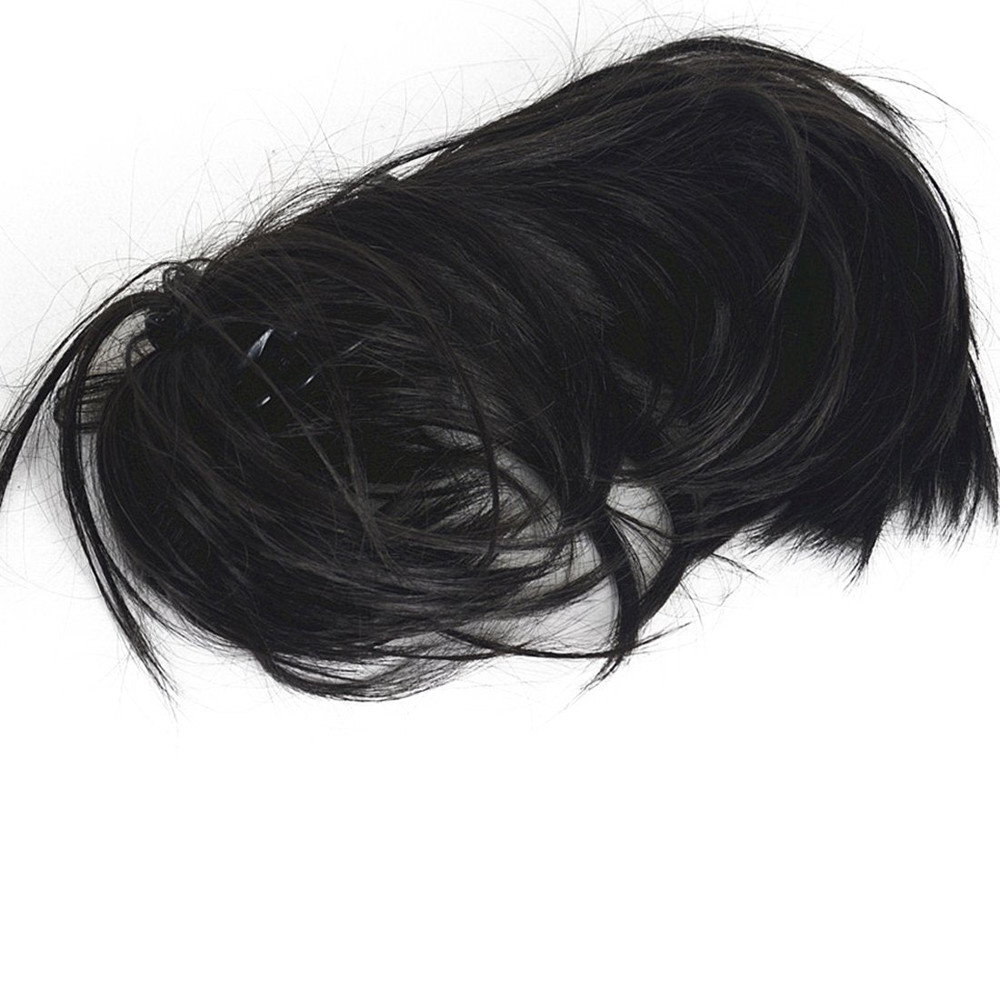 #4 Dark Brown : Lydell Adjustable Messy Style Ponytail Hair Extension Synthetic Hair-Piece with Jaw Claw (#4 Dark Brown)