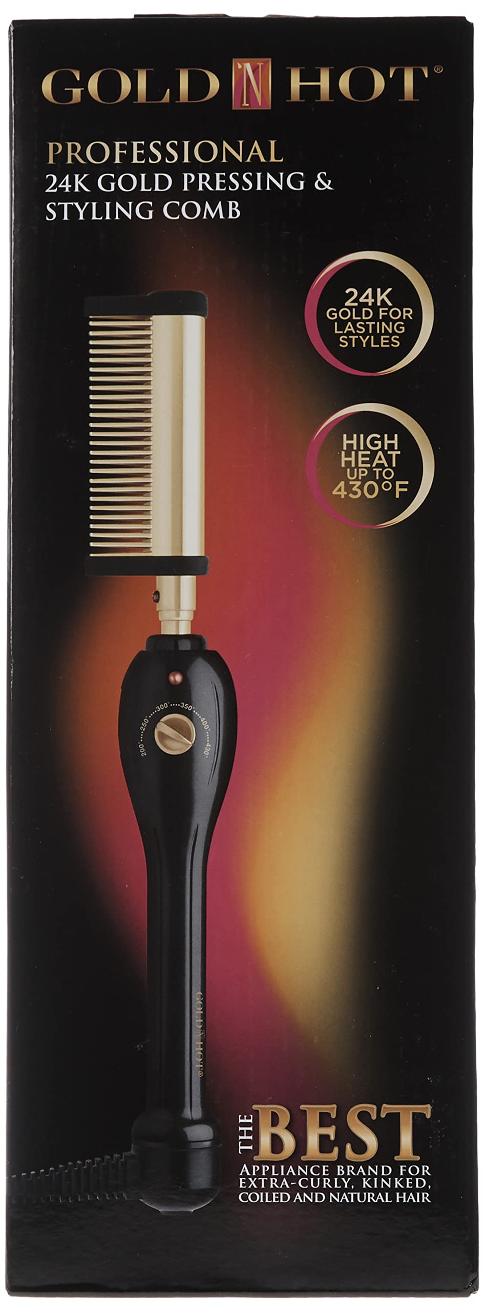 Gold N Hot Professional Styling Comb with Mtr (Multi-Temp Regulator)