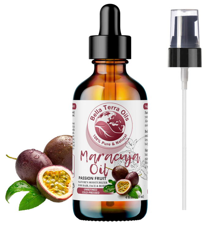 Bella Terra Oils - Maracuja Seed Oil 4oz - Dive into The Passion Fruit's Nutritional Profile, Enriched with Vitamin A & Essential Fatty Acids, for Natural Skin Nourishment