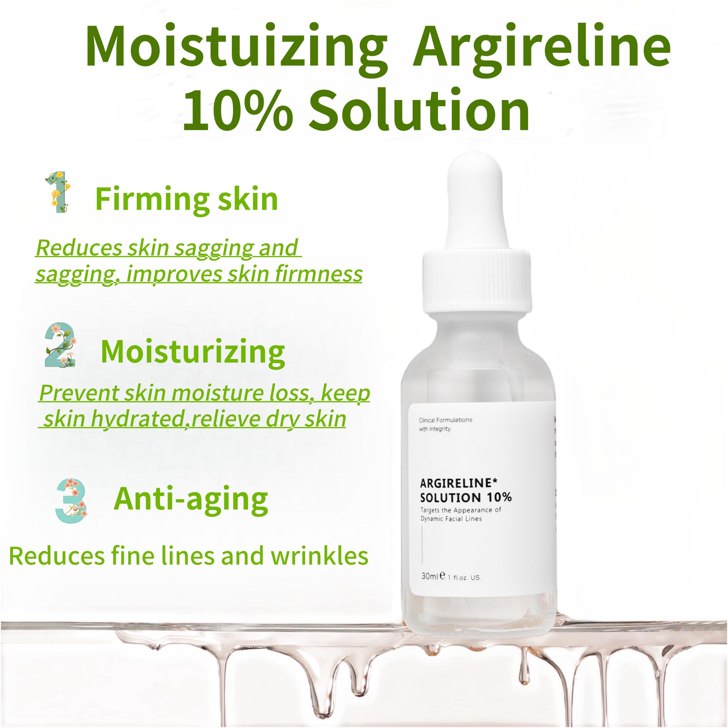 Argireline Serum For Face, Advanced Anti-Wrinkle Facial Serum For Women, Anti-Aging, Moisturizing, Argireline 10% Solution For Face, Suitable For All Skin 30ML