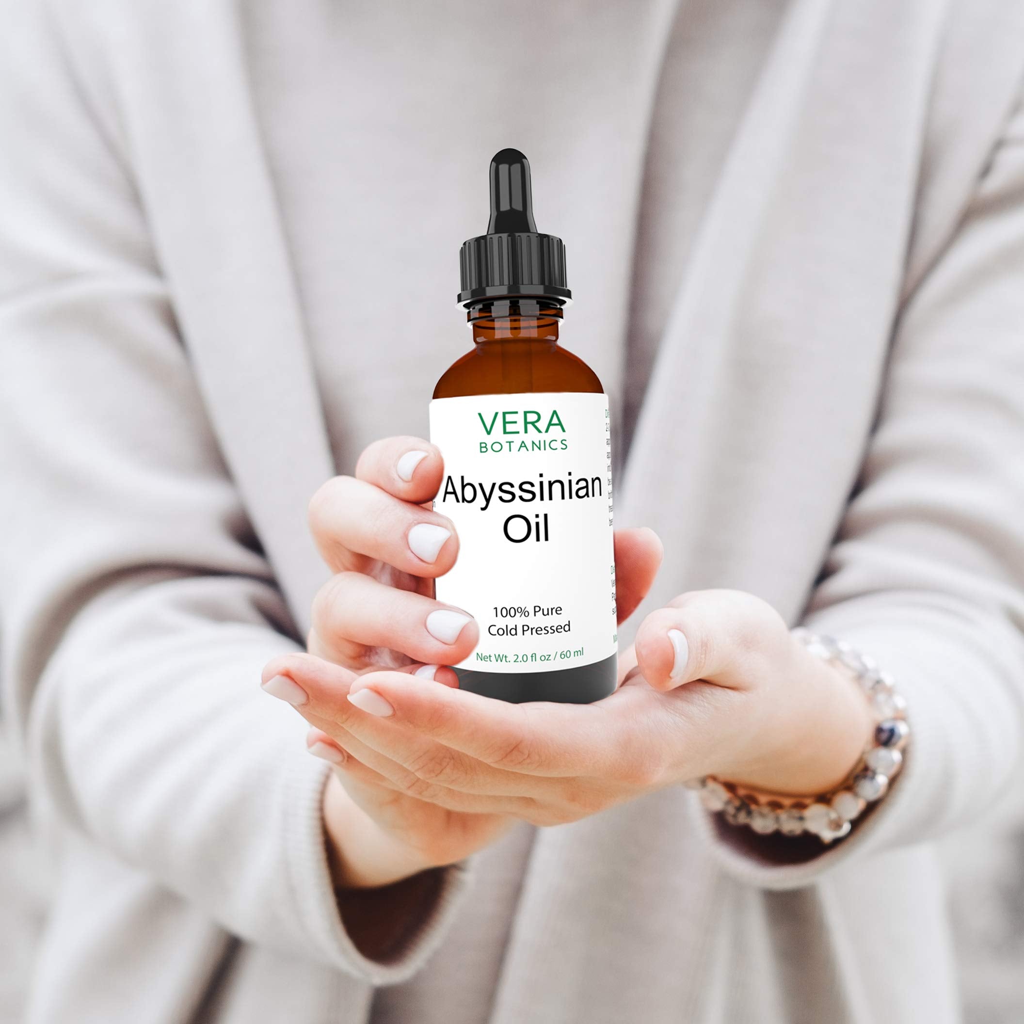 Vera Botanics ABYSSINIAN OIL 100% Pure & Natural, Unrefined, Cold-Pressed For Face, Dry Skin, Nails, Lips, Body & Hair - Reduce Hair Breakage, Even Out Skin Tone, Therapeutic Massage