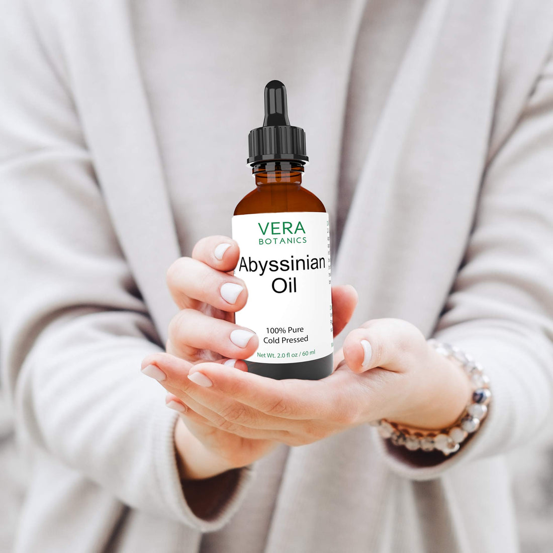 Vera Botanics ABYSSINIAN OIL 100% Pure & Natural, Unrefined, Cold-Pressed For Face, Dry Skin, Nails, Lips, Body & Hair - Reduce Hair Breakage, Even Out Skin Tone, Therapeutic Massage