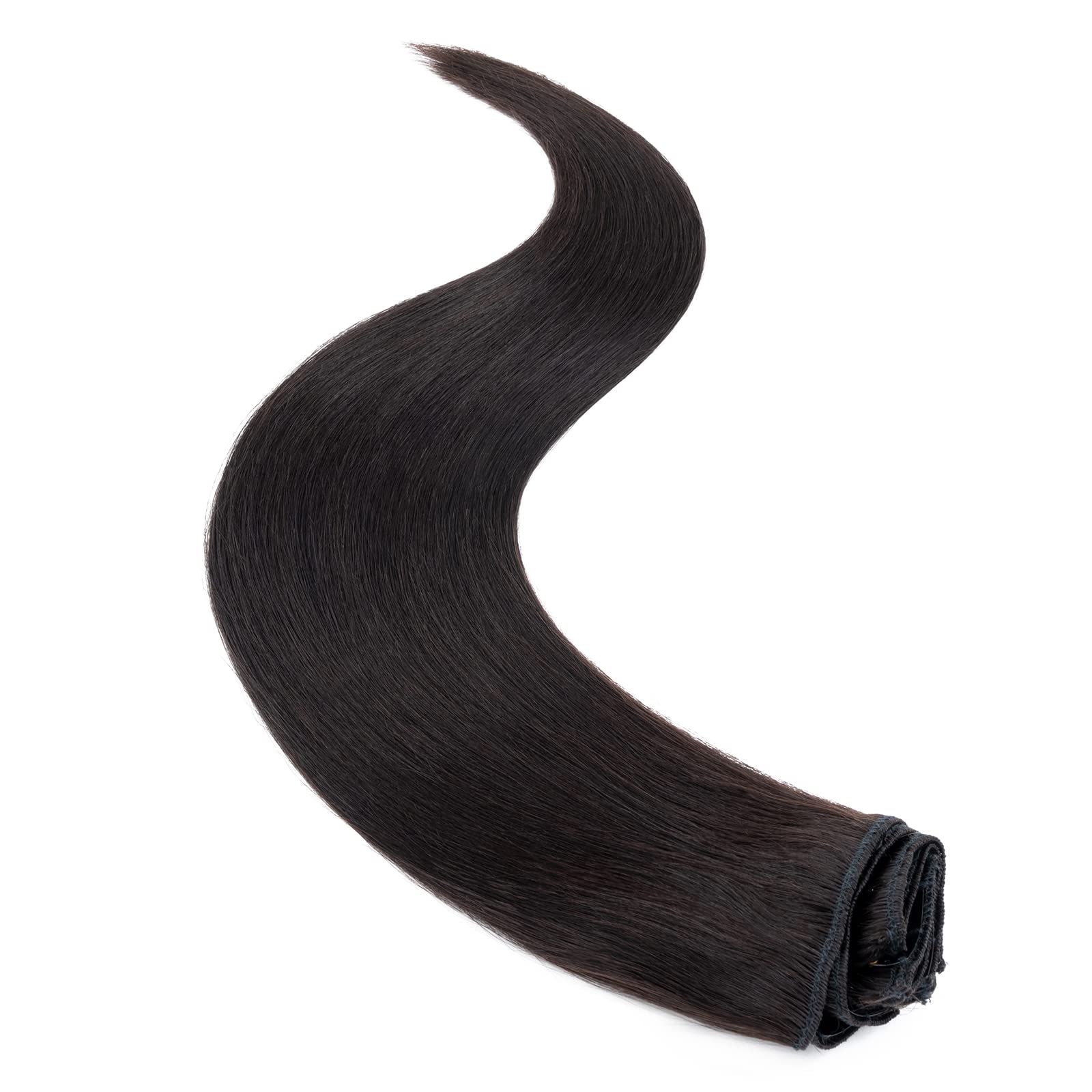 Clip in 100% Remy Human Hair Extensions 8-24 Grade 7A Quality Full Head 8pcs 18clips Long Soft Silky Straight for Women Fashion 10 / 10 inch 70g, #1B Natural Black