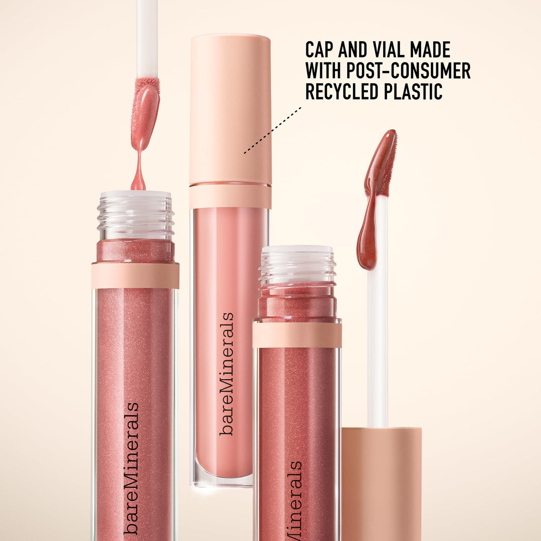 bareMinerals Mineralist Lip Gloss-Balm, Hydrating LipGloss + Balm Hybrid, Sheer Glossy, No Stickiness, Improves Smoothness, Vegan, AE Love (True Mauve)