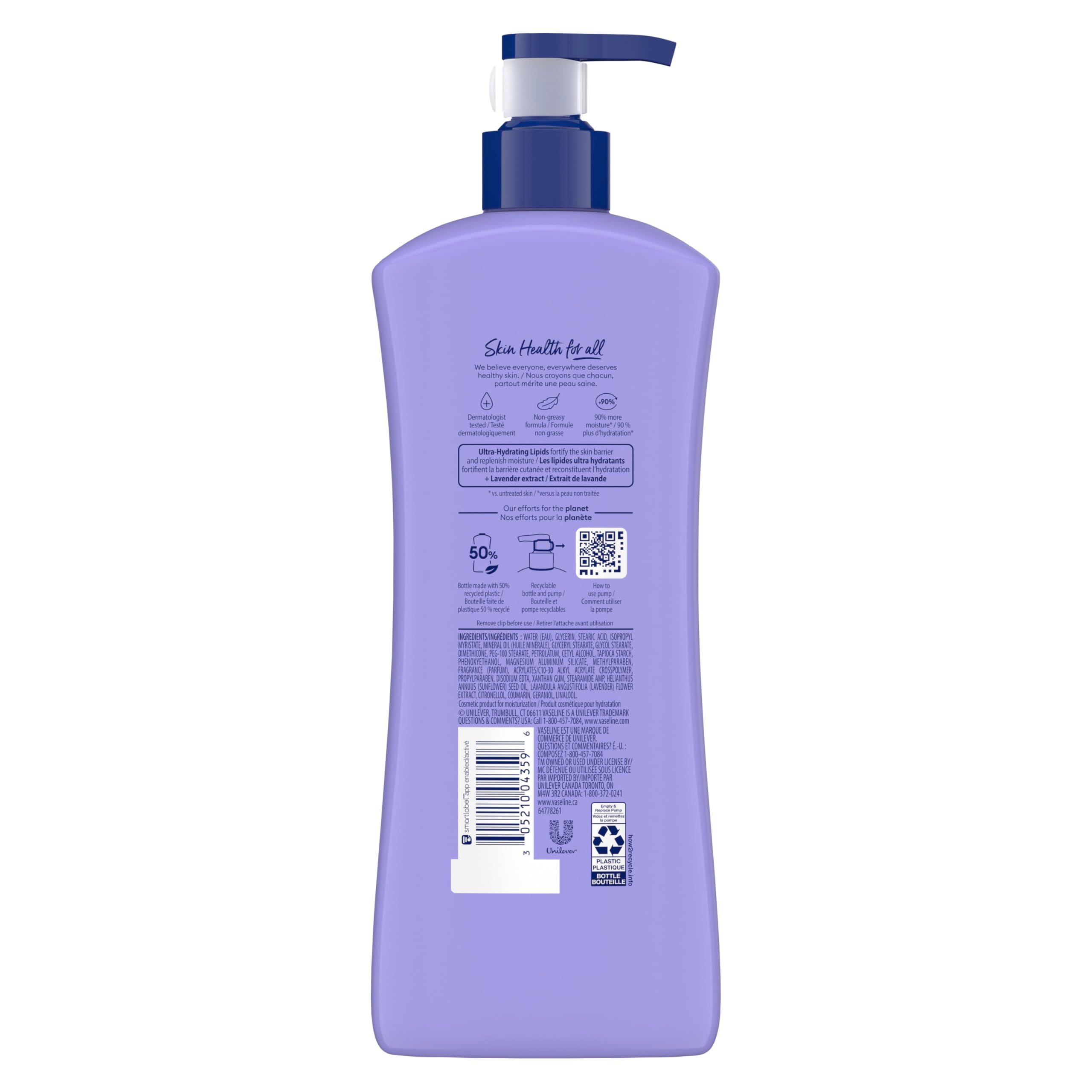 Vaseline Intensive Care Calm Healing Body Lotion 3 count for Dry Skin Made with Ultra-Hydrating Lipids and Lavender Extract to Heal and Restore Dry Skin 20.3 oz