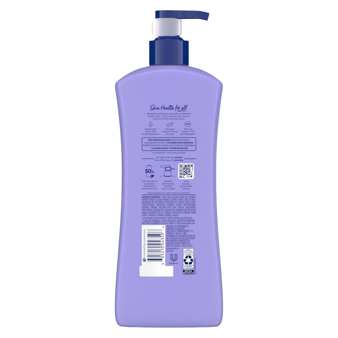 Vaseline Intensive Care Calm Healing Body Lotion 3 count for Dry Skin Made with Ultra-Hydrating Lipids and Lavender Extract to Heal and Restore Dry Skin 20.3 oz