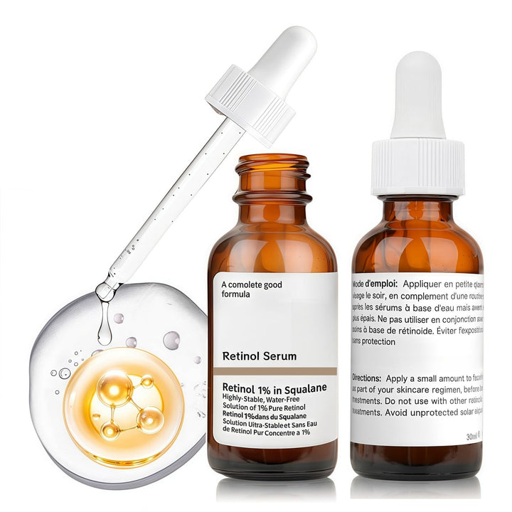 Retinol 1% In Squalane Serum For Face,Apply to Anti-aging, Reduce Wrinkles, Fine Lines, Moisturizer, Smooth Skin, Effective Against The Signs of Age, Retinol Serum 30ml