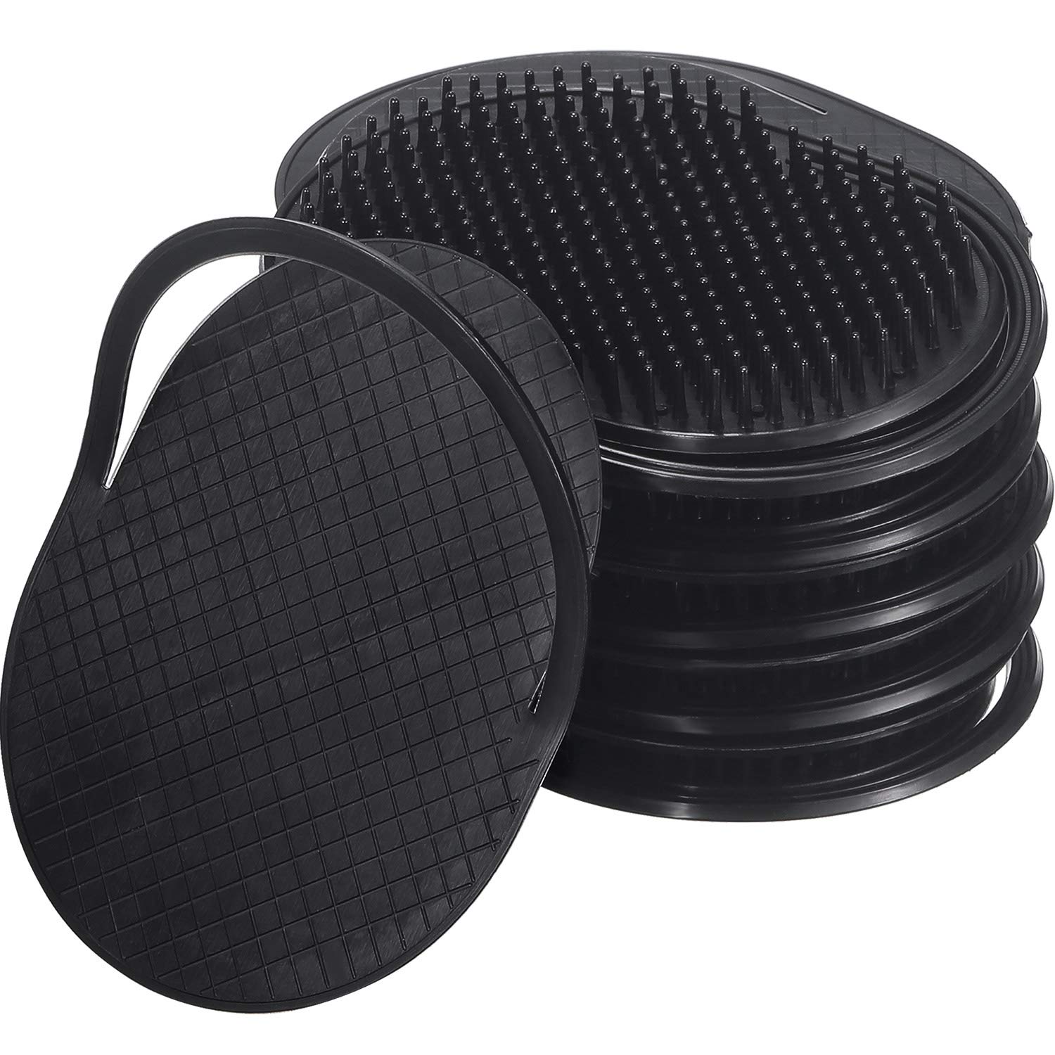 BBTO 12 Pieces Pocket Palm Combs, Soft Portable Pocket Brush, Shampoo Comb, Massager Hair Brush.