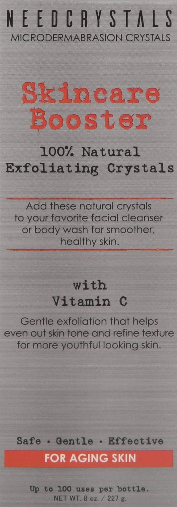 8 oz (w/Vitamin C) : NeedCrystals Microdermabrasion Crystals with Vitamin C (8 oz)