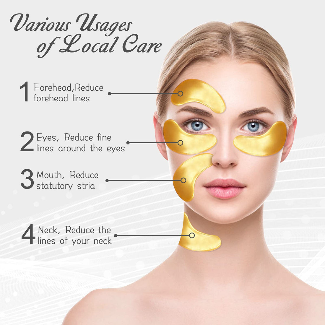 Joynest 30 Pairs Crystal Eye Mask Under Eye Mask 24K Gold Gel Collagen Eye Pad For Moisturizing & Reducing Dark Circles Puffiness Wrinkles Under Eye Patch For Women (Gold)