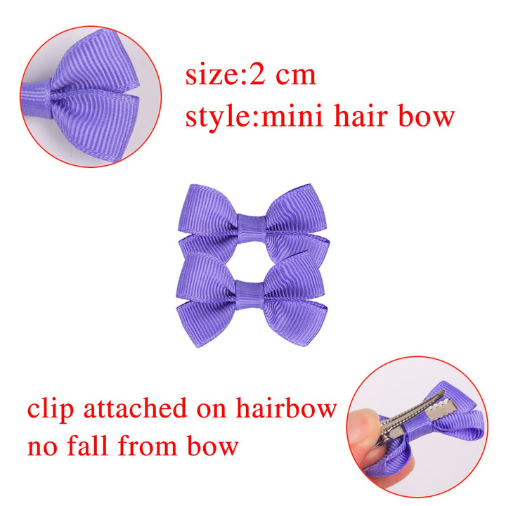 70Piece 2inch Hair Bows for Baby Girls,35colors in Pairs Grosgrain Boutique Solid Ribbon Mini Bows Alligator Clips for Newborn Girls Infants Toddlers