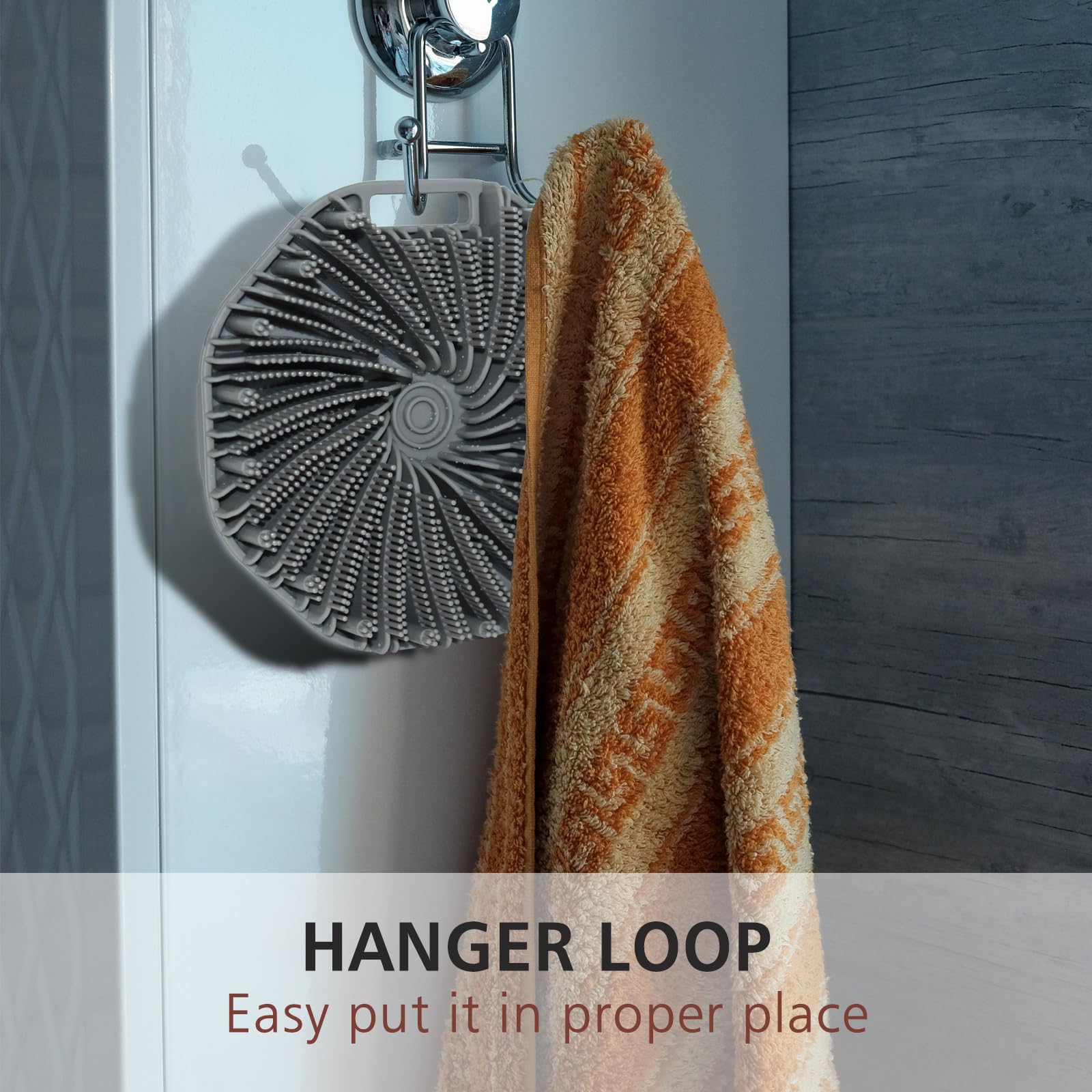 Silicone Body Scrubber,Exfoliating Bath Shower Brush Scrubbers Exfoliator for Sensitive Skin,Effective Showering Exfoliation and Gentle Massage (Silicone Black)