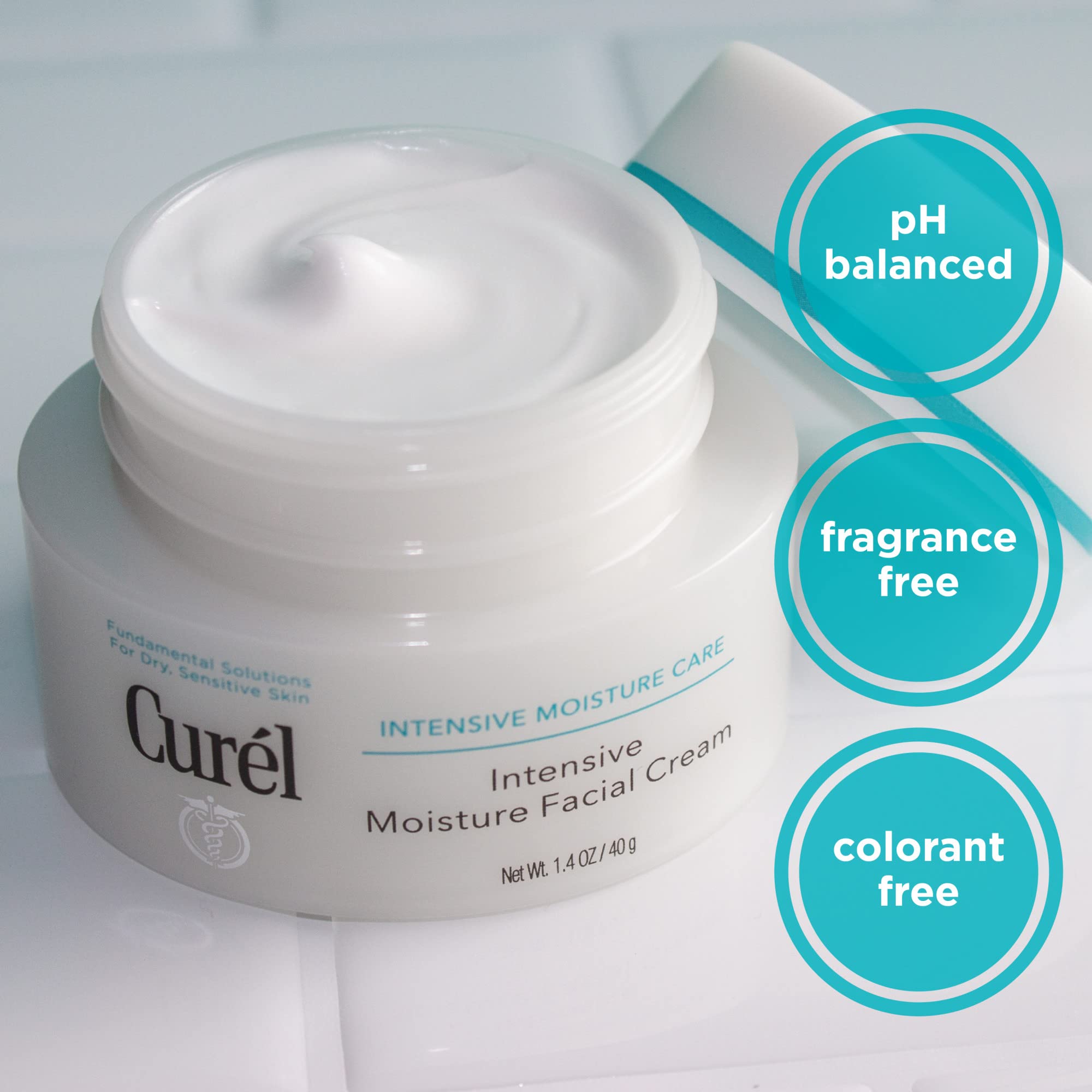 Curel Japanese Skin Care Intensive Face Moisturizer Cream, Hydrating Face Lotion for Dry to Very Dry Sensitive Skin, Anti-Aging, Fragrance-Free, Anti-Wrinkle Japanese Skin Care, 1.4 Oz