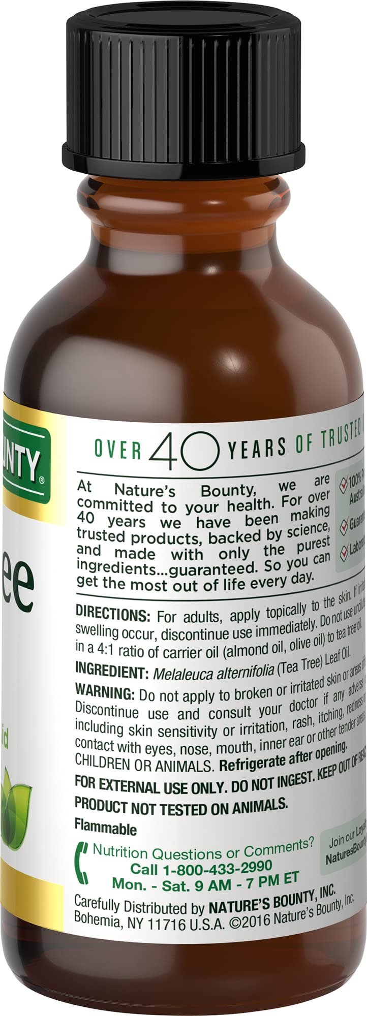 NBTY Nature's Bounty Tea Tree Oil, 1 fl oz