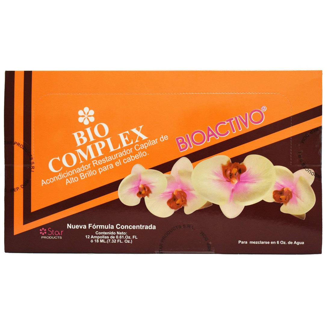Generic Star Bio Complex BioActivo BIO COMPLEX ampull with 6oz. (180ml) High Shine Hair Conditioner, 12 Count, Clear