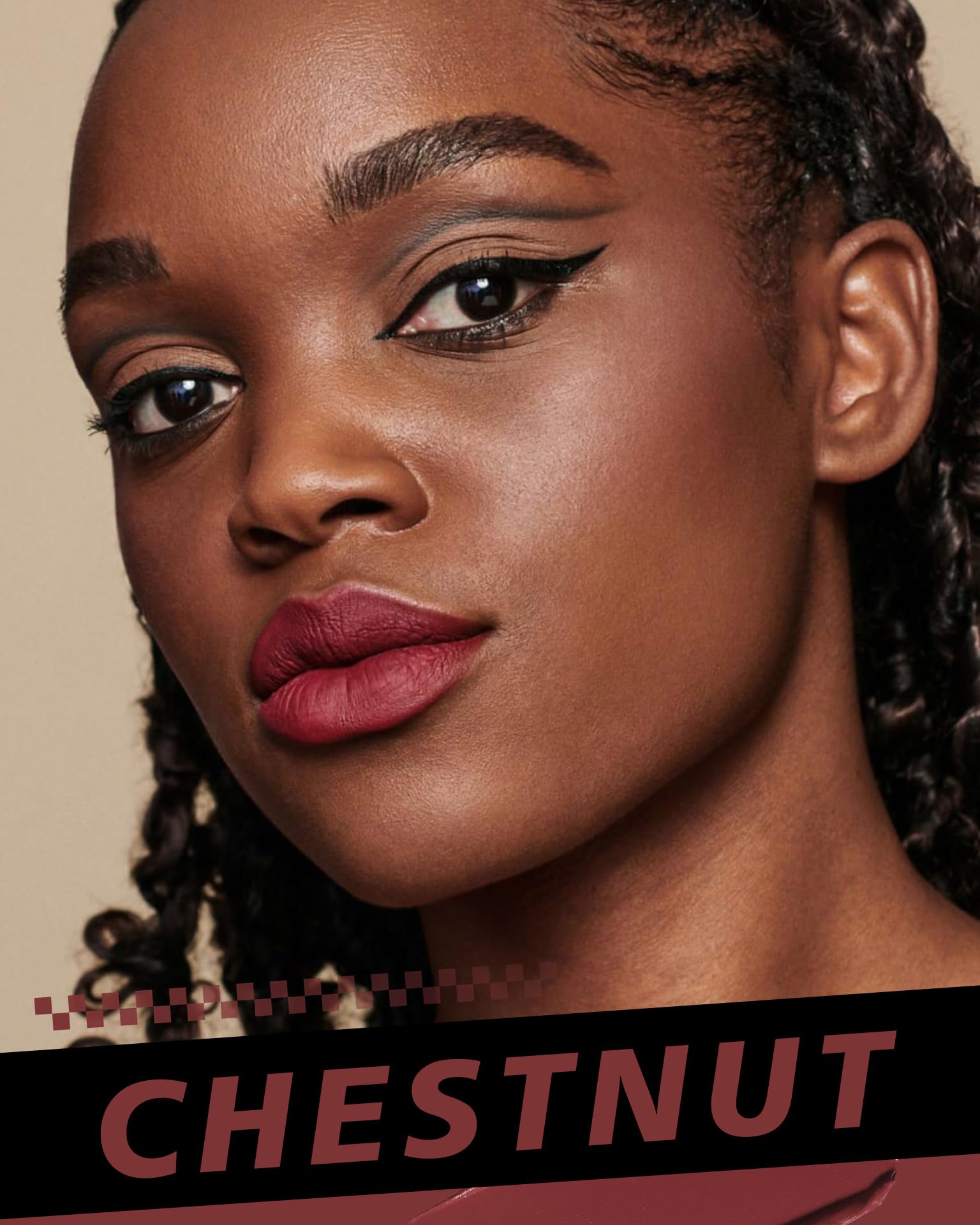 HOOMUSS Dark Lipstick Long Lasting Matte Liquid Lipsticks for Women Non Transfer Smudgeproof Smooth and Easy to Appy Cruelty Free Lip Color, M49 Chestnut