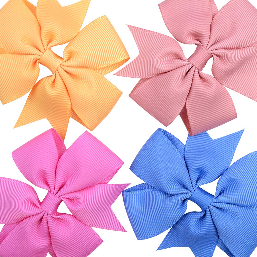 Choicbaby 40pcs Baby Girls Grosgrain Ribbon Pinwheel Hair Bows Alligator Clips Hair Pins Barrettes for Toddler Infants Newborn