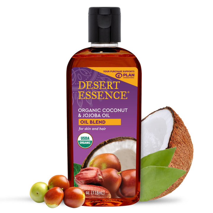 Desert Essence Organic Coconut And Jojoba Oil, 4 Fluid Ounce