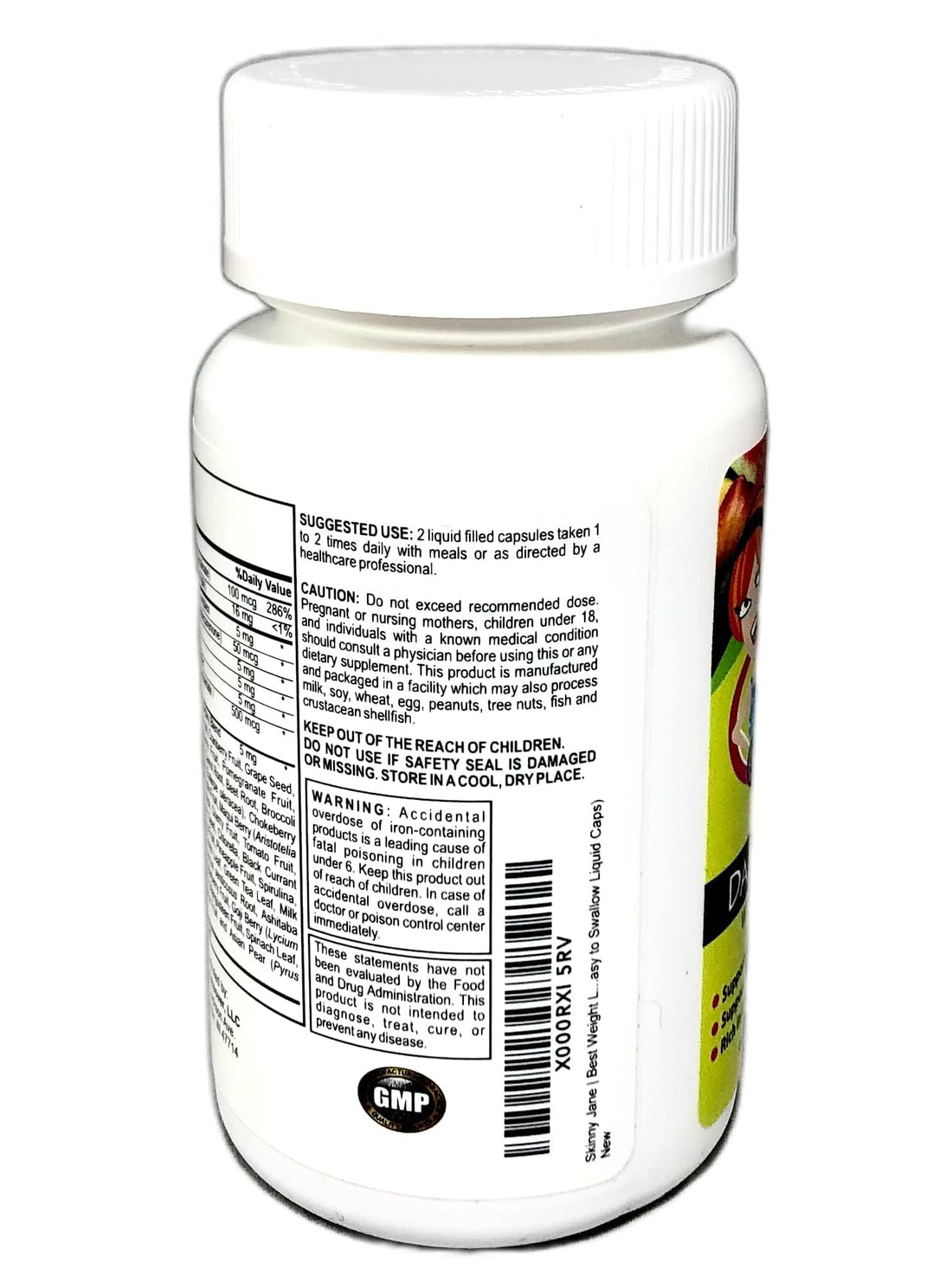 Skinny Jane | Best Daily Multi Vitamin Formula | Supports Immune System| Increases Energy | Well Being Formula | Unique Fruit and Veggie Blend (60 Easy to Swallow Liquid Caps)