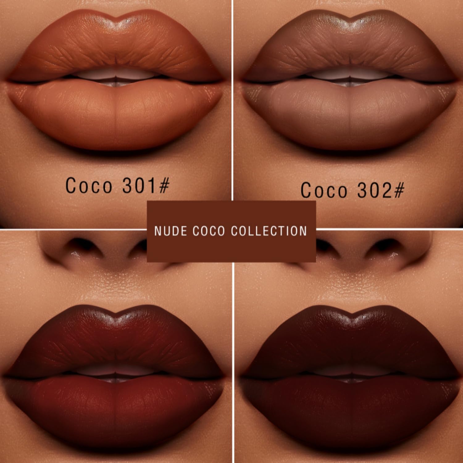 MAEPEOR Semi Matte Lipstick Creamy Natural Nude Lipstick Moisturizing and Smooth Lip Combo Set for All Skin (Color 302)