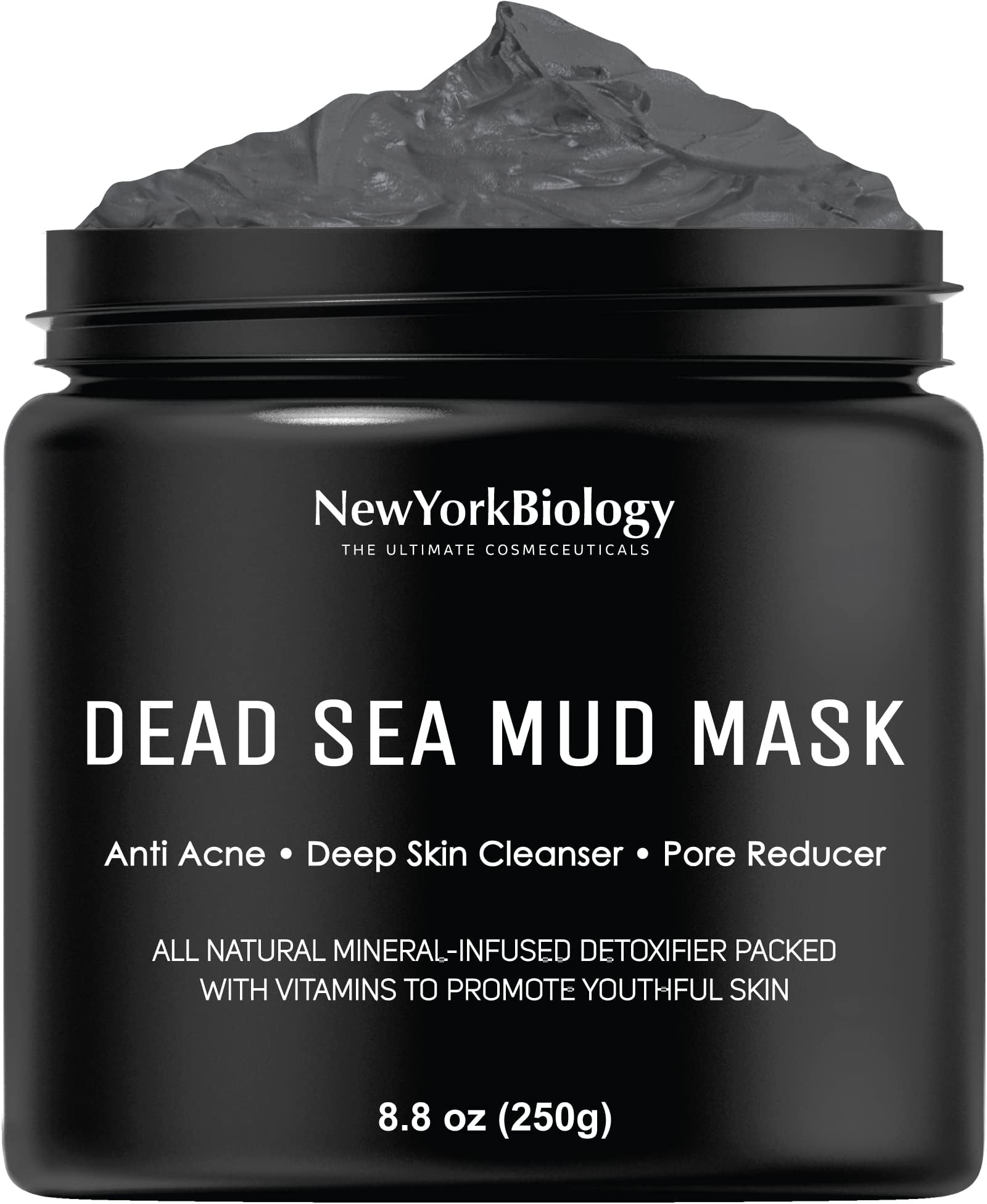 New York Biology Dead Sea Mud Mask For Face And Body, Natural Pore Reducer And Minimizer To Help Treat Acne, Blackheads And Oily Skin (260Ml)