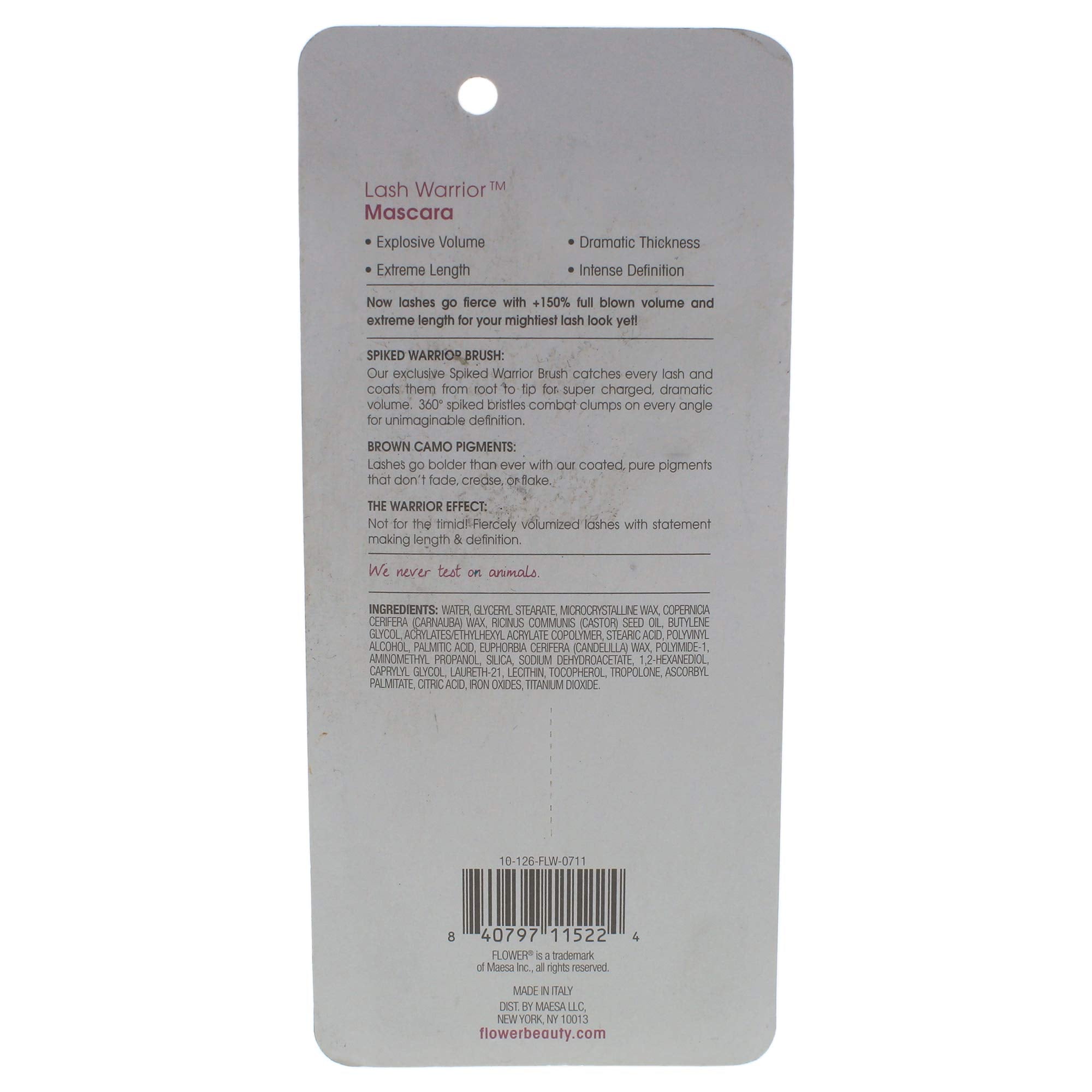 Flower Beauty Lash Warrior Mascara (Fierce Brown)