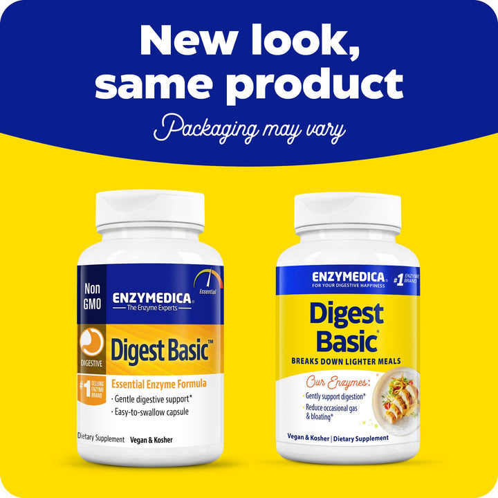 Enzymedica - Digest Basic, Essential Full Spectrum Digestive Enzymes, 30 Count