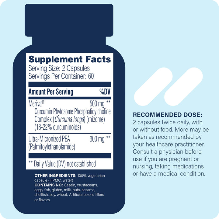 Enzyme Science (Pea+, 120 Capsules All-Natural Meriva Curcumin Supplement for Physiological Support Helps Support Nervous, Immune, & Muscular Systems