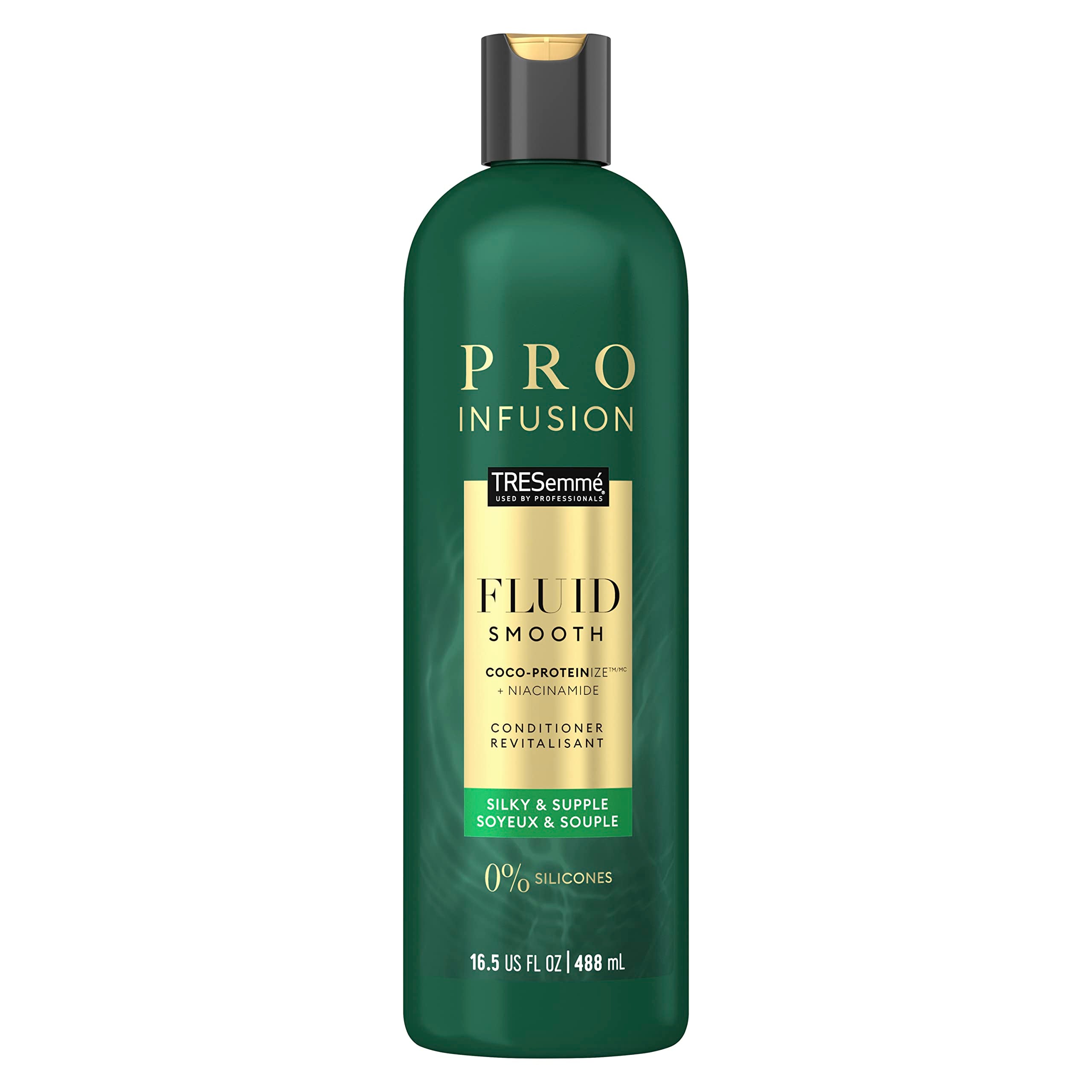 TRESemmé Cruelty-free Pro Infusion Fluid Smooth Conditioner For Silky & Supple Hair Infused With Natural Coconut Droplets + Plant-Based Salon Protein + Niacinamide 16.5oz