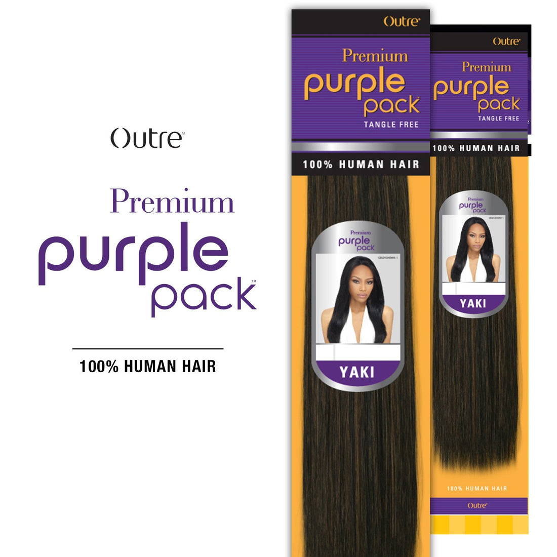 12, 1B: 2-Pack Deals ! Outre Human Hair Weave Premium Purple Pack Yaki (12, 1B)