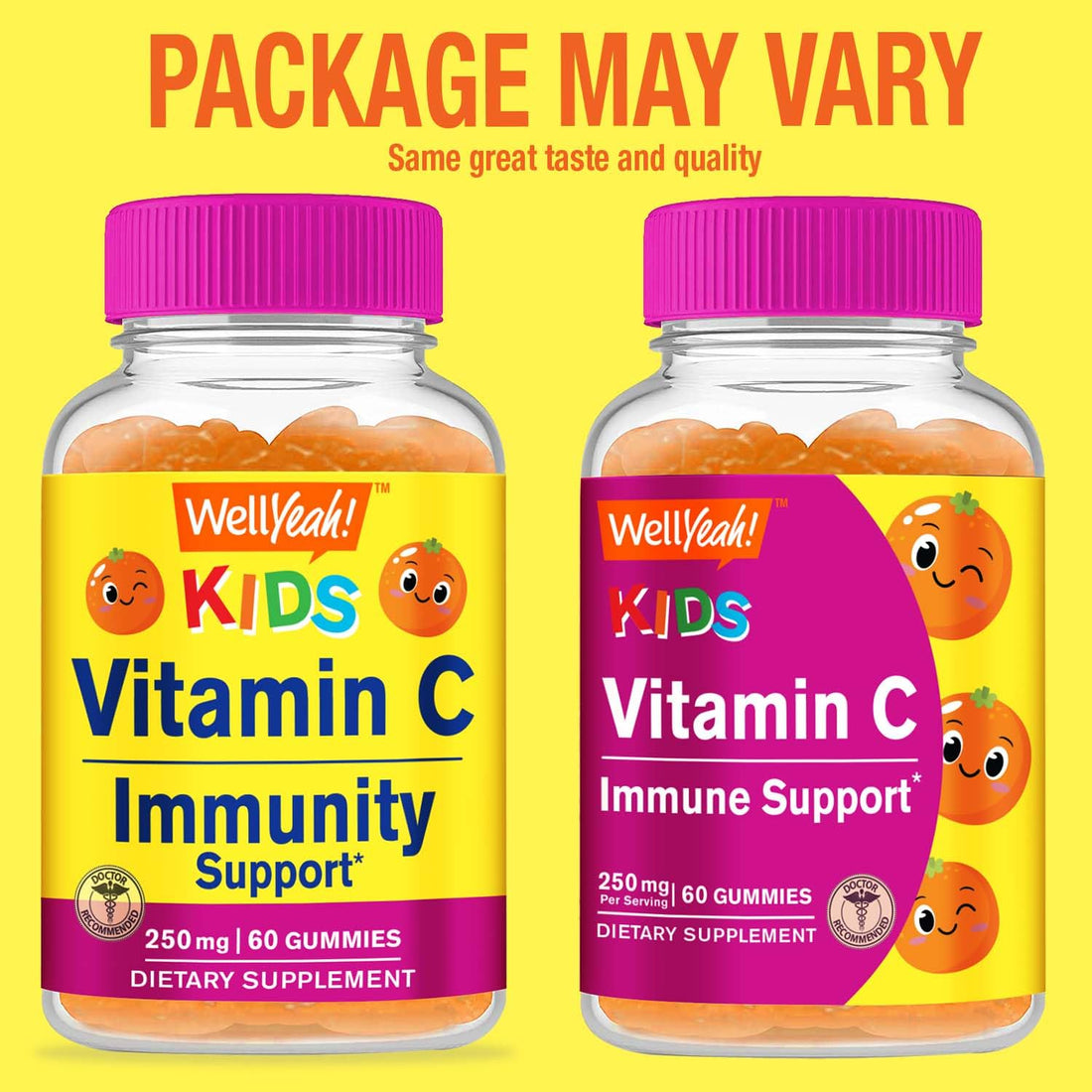 WellYeah Kids Vitamin C Gummies (250mg) - 60 Gummies