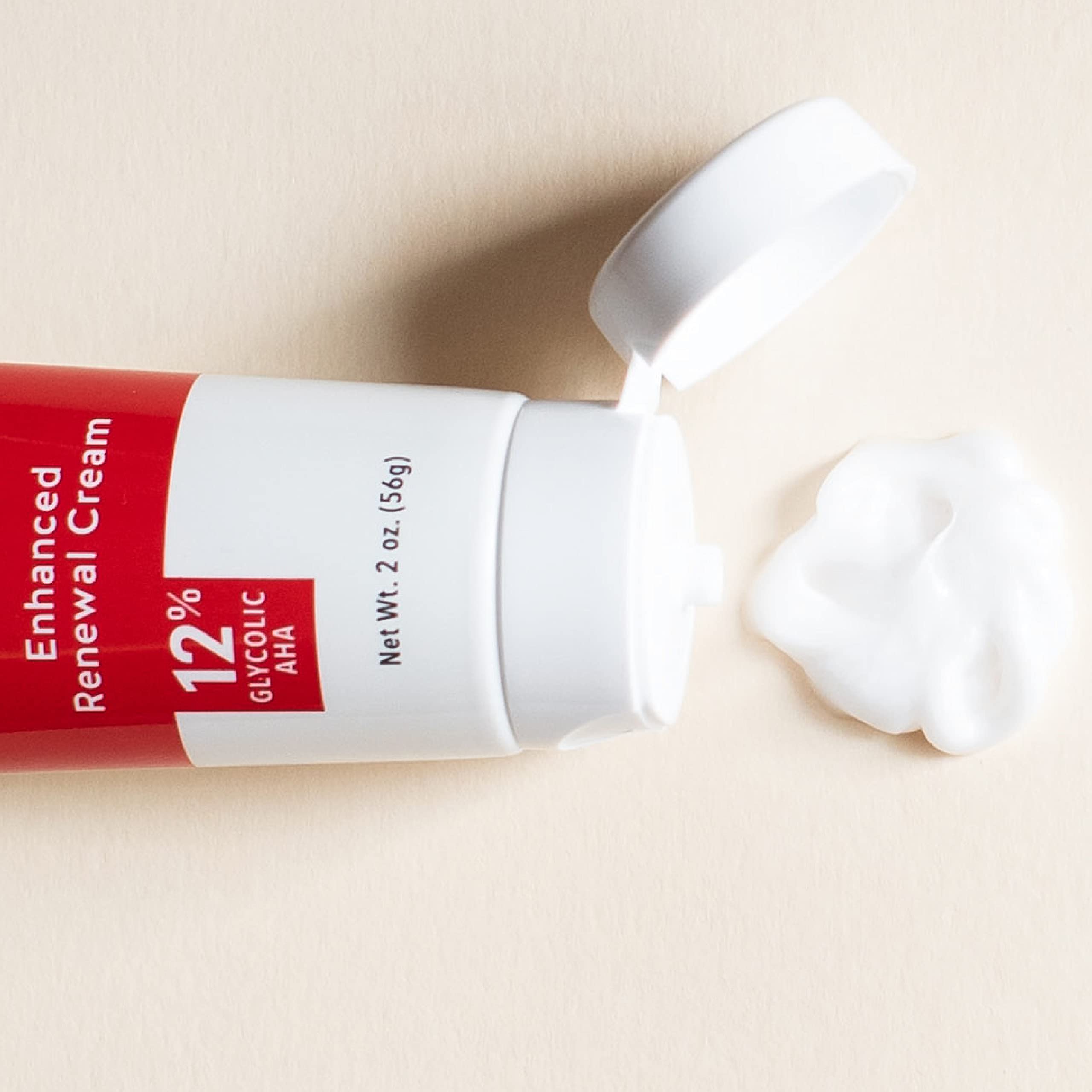 Alpha Skin Care - Enhanced Renewal Cream, 12% Glycolic AHA, Real Results for Lines and Wrinkles| Fragrance-Free and Paraben-Free| 2-Ounce