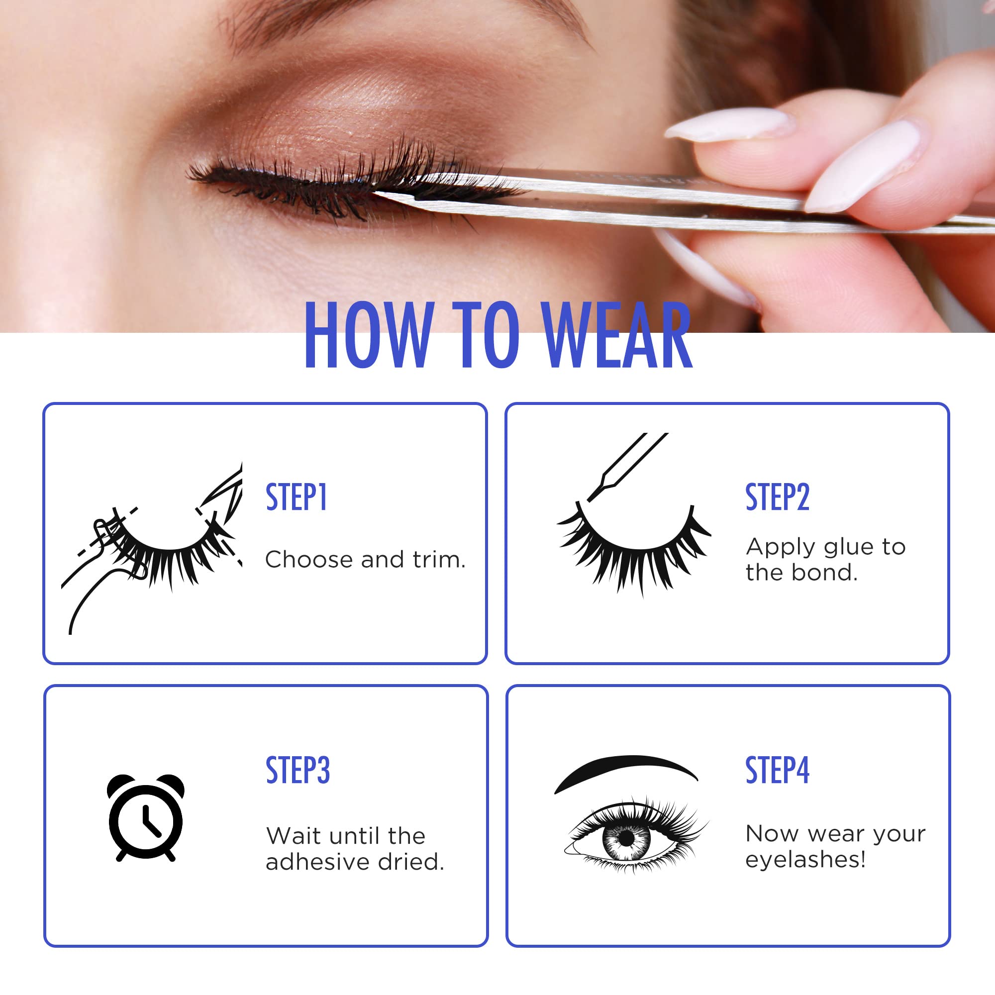 Eyelashes Natural Look False Lashes - Bepholan Fake Eyelashes 5D Super Fluffy False Eyelashes Clear Band Wispy Lashes 3-Pack Faux Mink Lashes,XMZ92