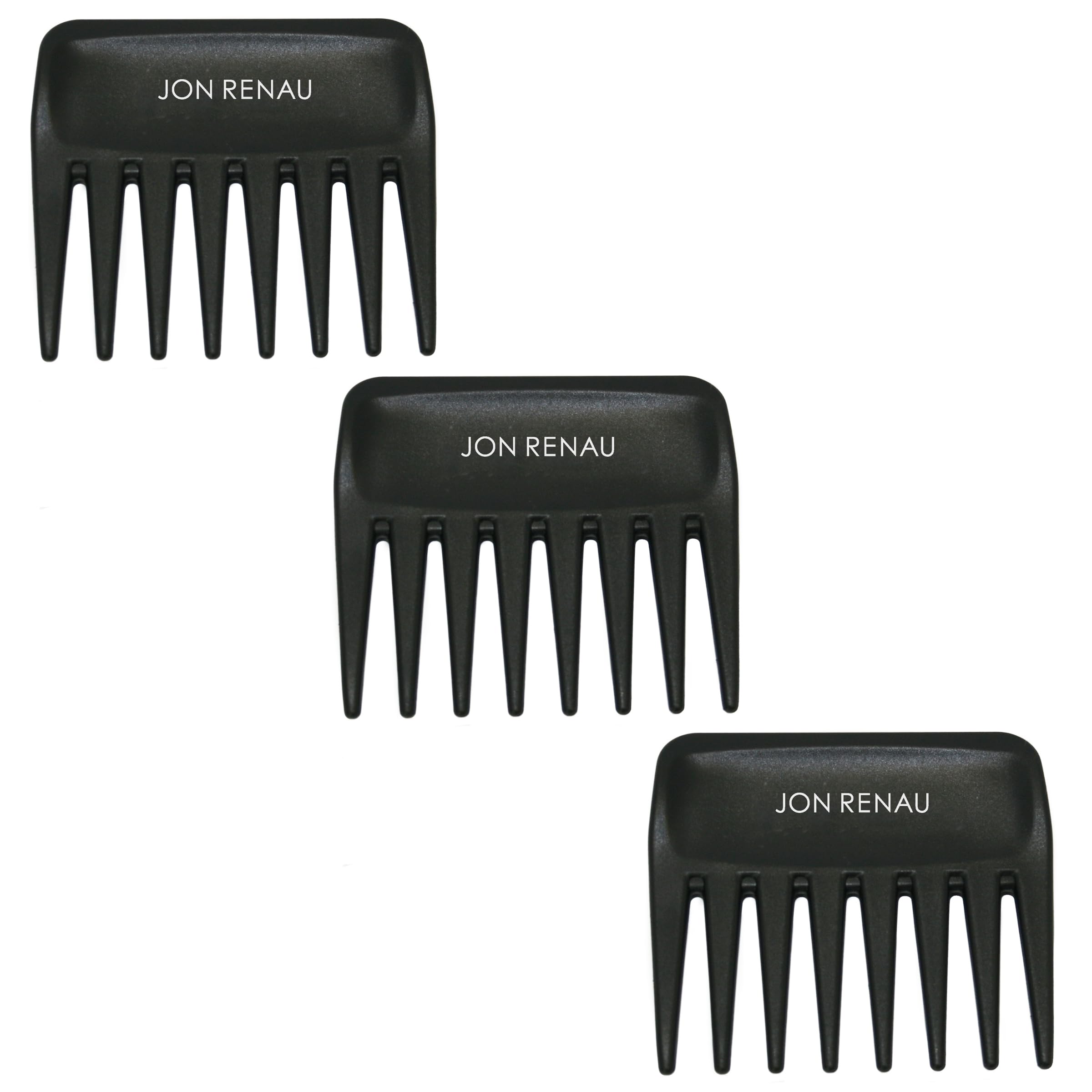 Set of 3 Wide Tooth Combs by Jon Renau & easiHair for Synthetic