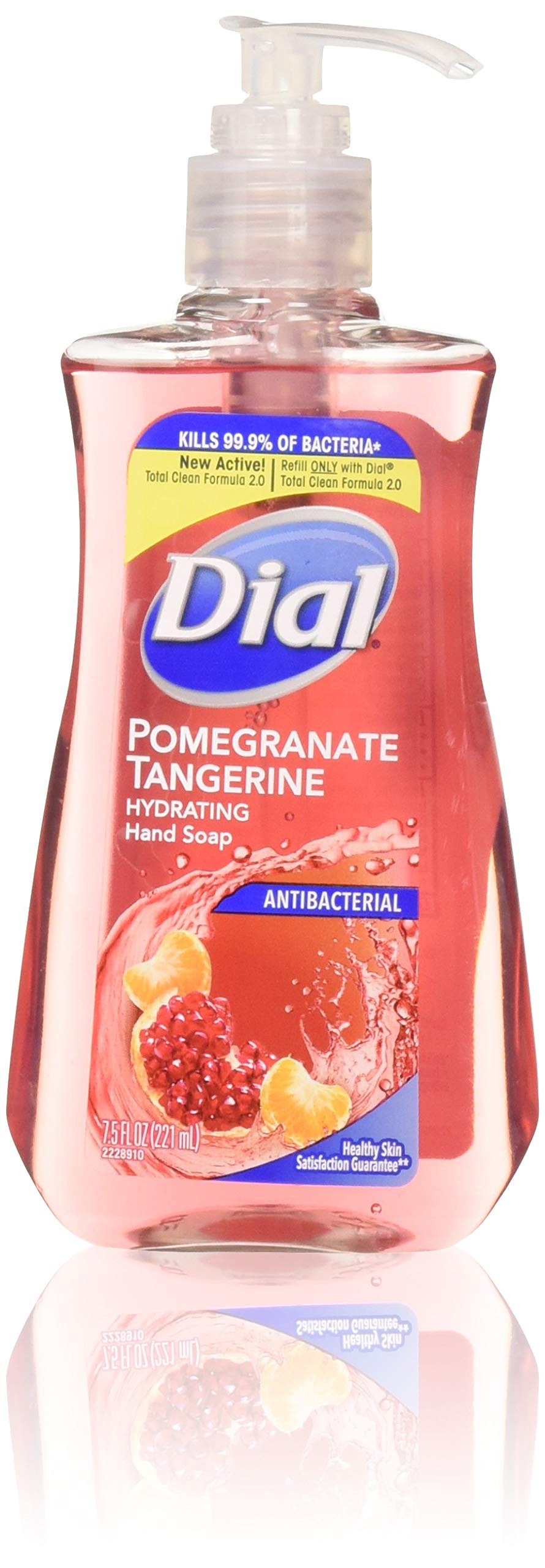 Dial Pomegranate & Tangerine Antibacterial Hand Soap with Moisturizer 7.5 Oz. (Pack of 4)